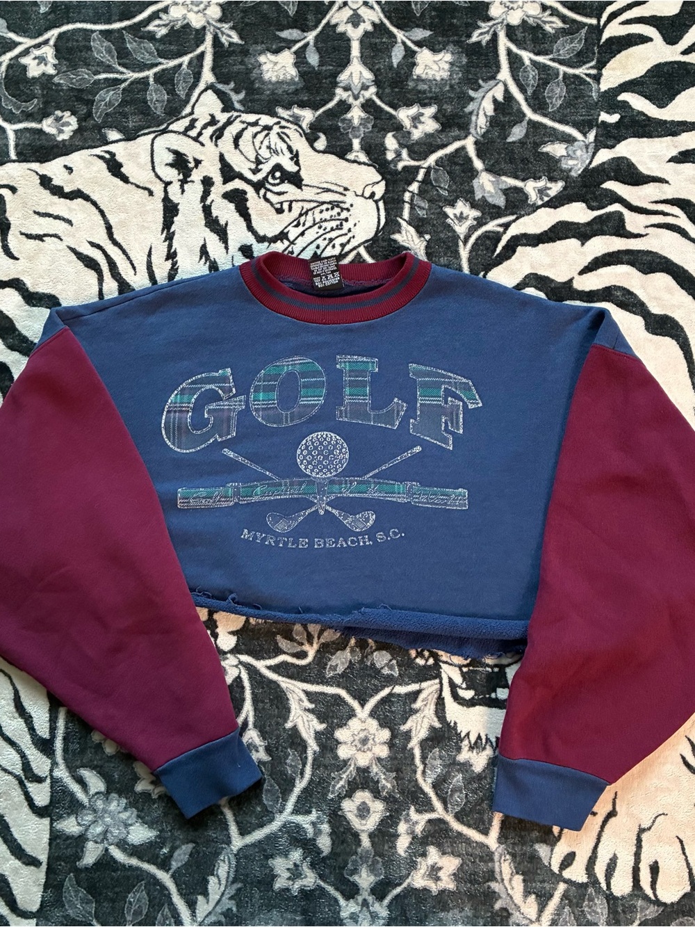 010 - VINTAGE 90s GOLF FADED CROPPED PULLOVER SWEATSHIRT